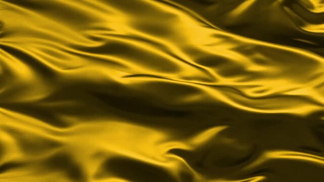 Luxury golden satin silk fabric animation with smooth flowing glossy texture. Seamless looping abstract motion background for fashion, branding, premium presentations and product showcase videos
