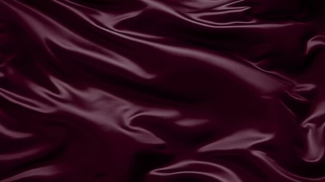 Luxury plum satin silk fabric animation with flowing glossy texture. Seamless looping abstract motion background for premium branding, elegant presentations, fashion and cinematic video production