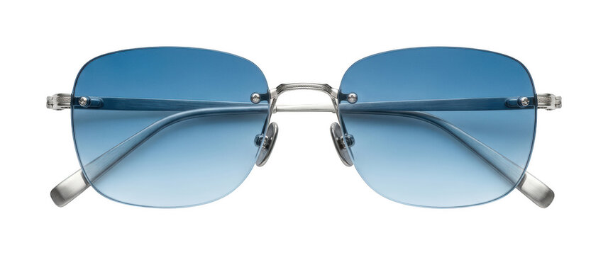 blue sunglasses png rimless sunglasses cutout stylish shades png modern eyewear cutout gradient sunglasses png silver sunglasses cutout isolated transparent background image