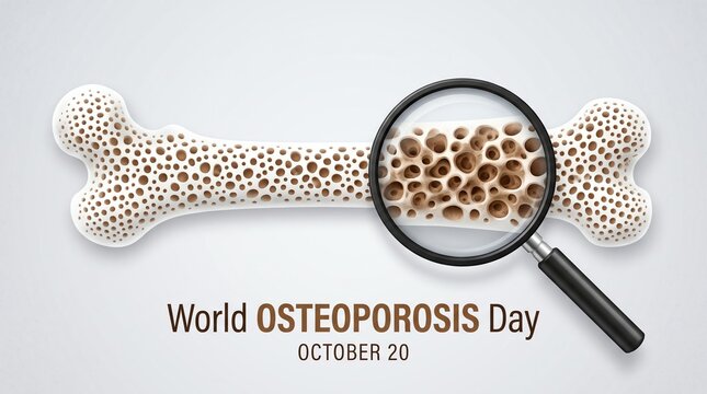 Osteoporosis awareness bone health concept