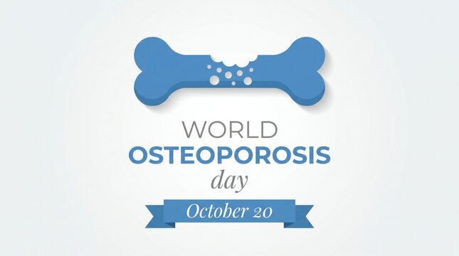 World Osteoporosis Day blue bone awareness