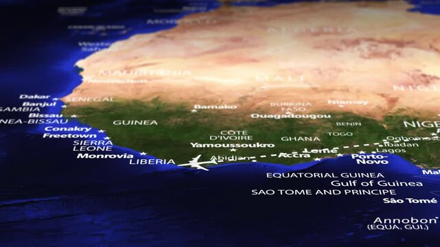 Flight From Seoul SOUTH KOREA Lima Peru with flag pins
