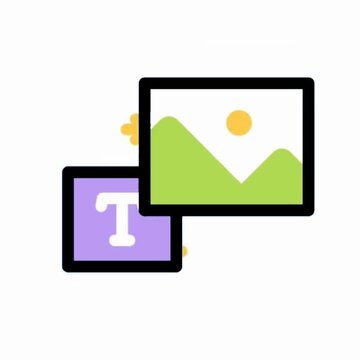 Text to Image and Image to Text Conversion Icon, AI Content Transformation Illustration