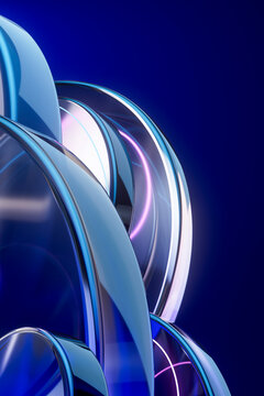 3D Neon Glass Sphere