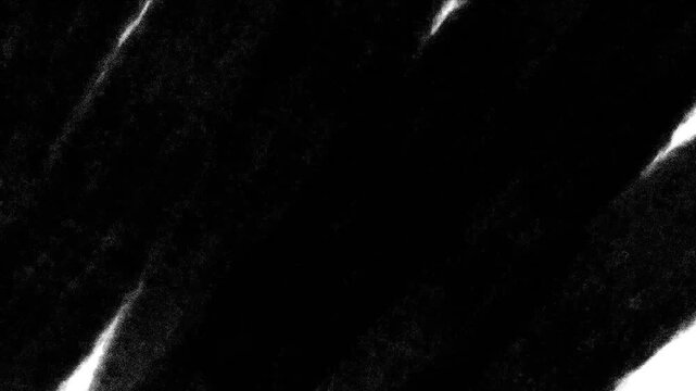 Abstract artistic hand-drawn texture video backdrop with wide brush strokes and grunge noise effects on a white background. Stop motion loop video overlay in 4k