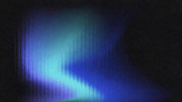 Blue Cyan Vertical Glass Light Gradient on Dark Grainy Background