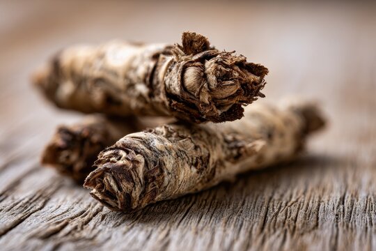Still life study: three bagworm cases stacked to reveal texture and camouflage