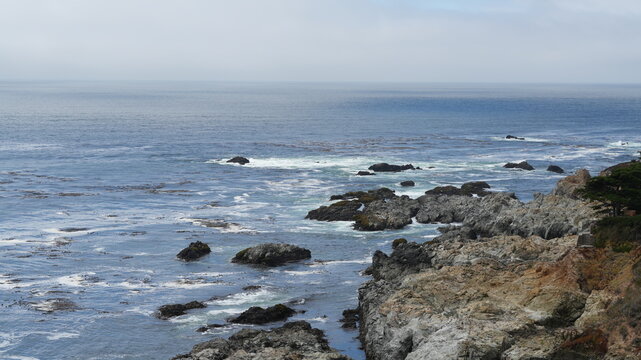 The beautiful costline landscape along the No 1 highway in California