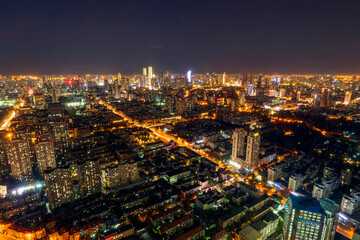 Fototapeta premium City view of Tianjin China at night
