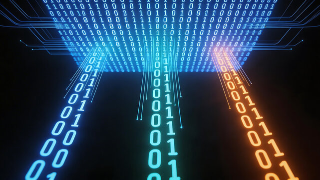 Binary code streams in digital space