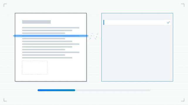 AI Document Scanning and Automated Data Extraction Process Concept