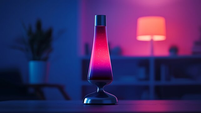 Lava lamp in a room