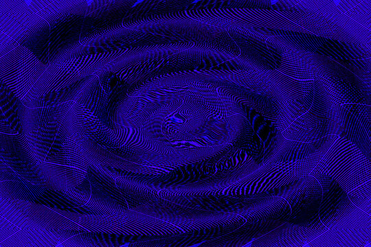 Abstract pixel art geometric face with purple background