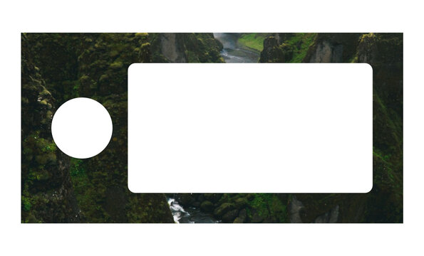 Rednote post cover template with avatar and blank content panel.
