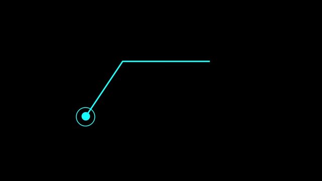 HUD call out elements pack animation on black background. Simple HUD elements frame lines callout animation . Motion graphics 