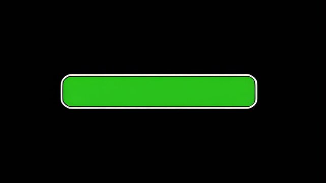 Loading Bar Animation with Progress Indicator in Cinematic Motion Against Black Background