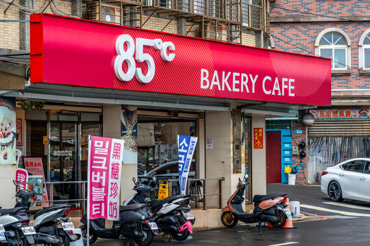 85C Bakery Cafe front view a famous chain of cafes and bakeries originating from Taiwan