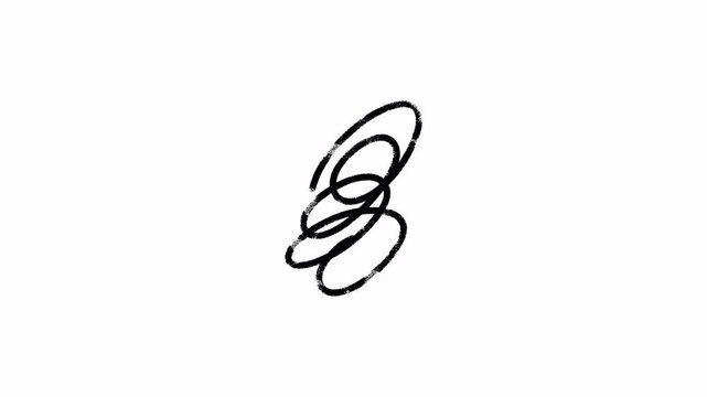 tangled line drawing on white background representing complexity confusion and brainstorming concepts alpha chanel in 4k video