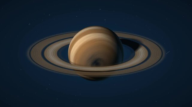 Cute animated vector video footage of a spinning planet background.