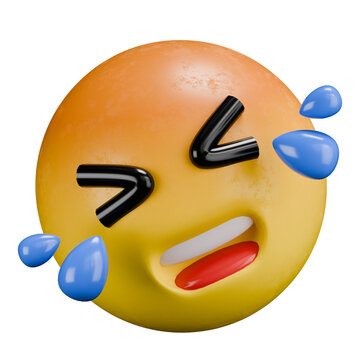 3D Laughing Emoji with Tears of Joy Icon