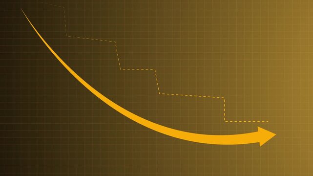 Cost reduction idea. Cost decrease money down arrow. corporate business efficiently save cost and company resources by reduction. Animation of 4k video. 