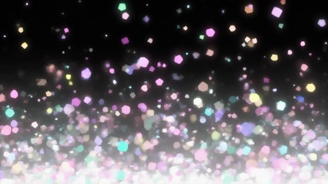 幻想的なパステルカラーのキラキラ輝く背景素材　黒
