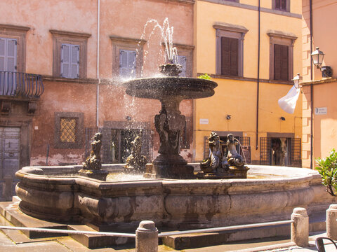 Italia, Lazio, il paese di Tuscania.