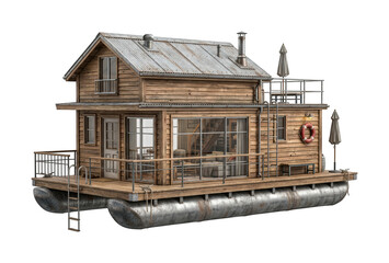 rustic houseboat png wooden houseboat cutout cozy houseboat png detailed houseboat cutout vintage houseboat png charming houseboat cutout isolated transparent background image © maruf