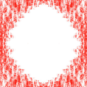 Red Glowing Diamond Square Frame Border Overlay