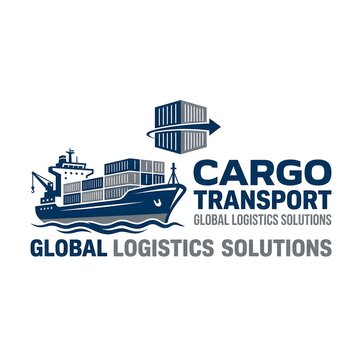 Professional Global Logistics Company Logo Template