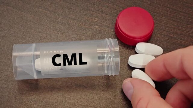 CML oncology or hematology topic for cancer and supportive therapy tablet taken by a patient