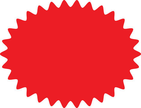Starburst sale price stickers and labels set, star, sunburst, rosette, callout and splash, stamp and tag badges. Circle and oval red stickers. Sale and shop offer labels.