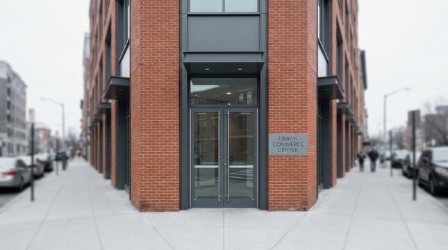 Commercial Property: Brick office building located in urban district 