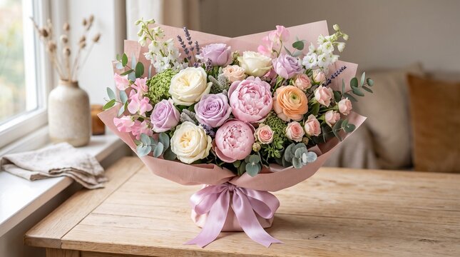 Pastel flower bouquet