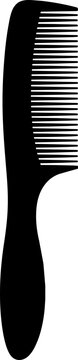 Wide Tooth Comb Vector Icon for Curly Hair Detangling and Care