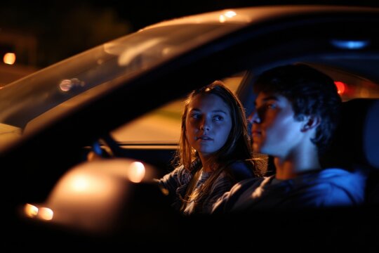 Teenagers Bonding Over Deep Conversations During Night Ride