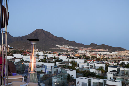 View across the tourist town of Costa Adeje in Tenerife