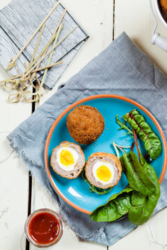 Traditional Scottish snack food Mini Scotch Eggs