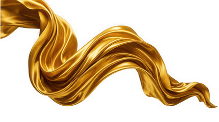 Obraz premium Golden metallic braided rope with intricate weave pattern isolated on a transparent background