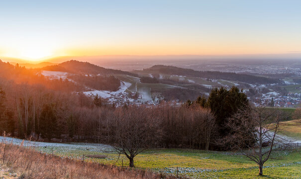 Black forest evening scenery