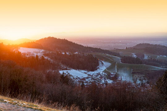 Black forest evening scenery