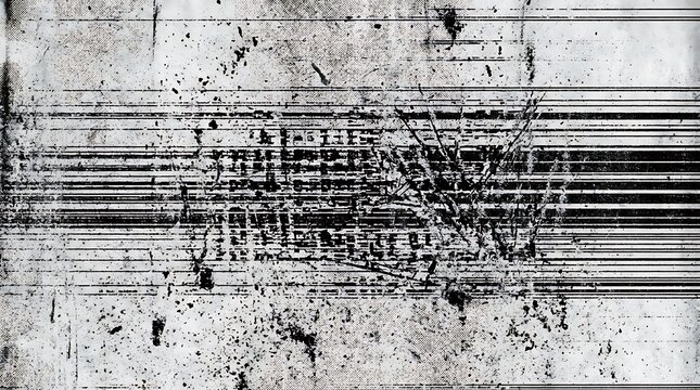 Abstract Black and White Photocopy Scanline Texture 