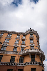 Ornate Historic Corner Building with Curved Balcony and Domed Rooftop © STOATPHOTO