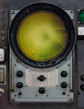 Vintage naval radar console