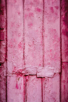 Rustic old wood door painted pink
