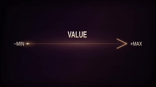 Glowing Value Slider Indicator Repeatedly Moves from Minimum to Maximum