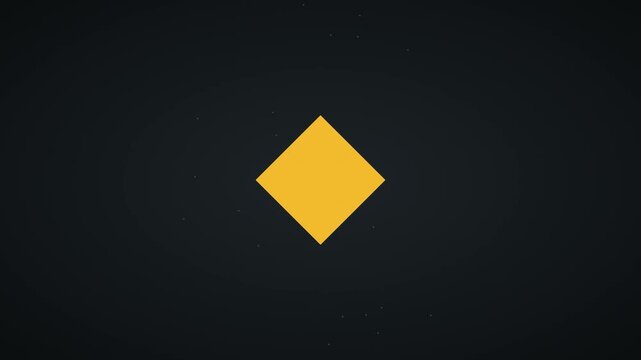 Animated Golden Diamond Ecosystem Hub with Digital Icons Business Technology Concept