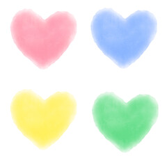 Obraz premium colorful heart shaped watercolor