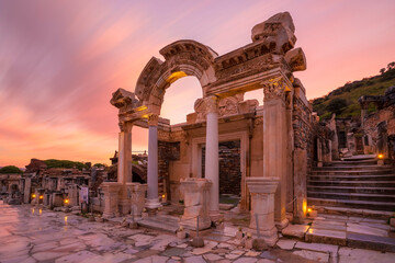 The Ephesus Ancient City view in Turkey © nejdetduzen
