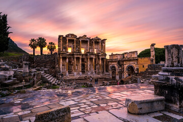 The Ephesus Ancient City view in Turkey © nejdetduzen